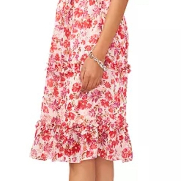 Floral Cottagecore Sundress Romantic Coquette Garden Party Smocked Waist Spring - Picture 3 of 14